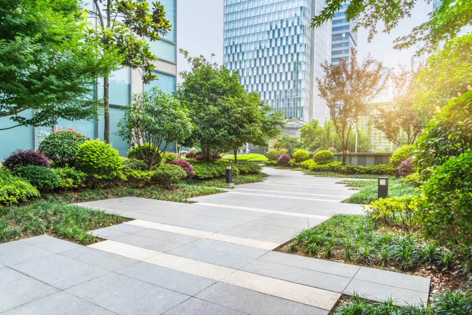 beautiful park at a sunny day,shanghai,china.